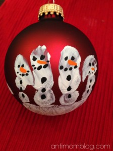 Snowmanhandprintornament