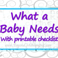 Printable list for what a baby needs