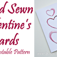 Hand Sewn Valentine's Card, free printable pattern