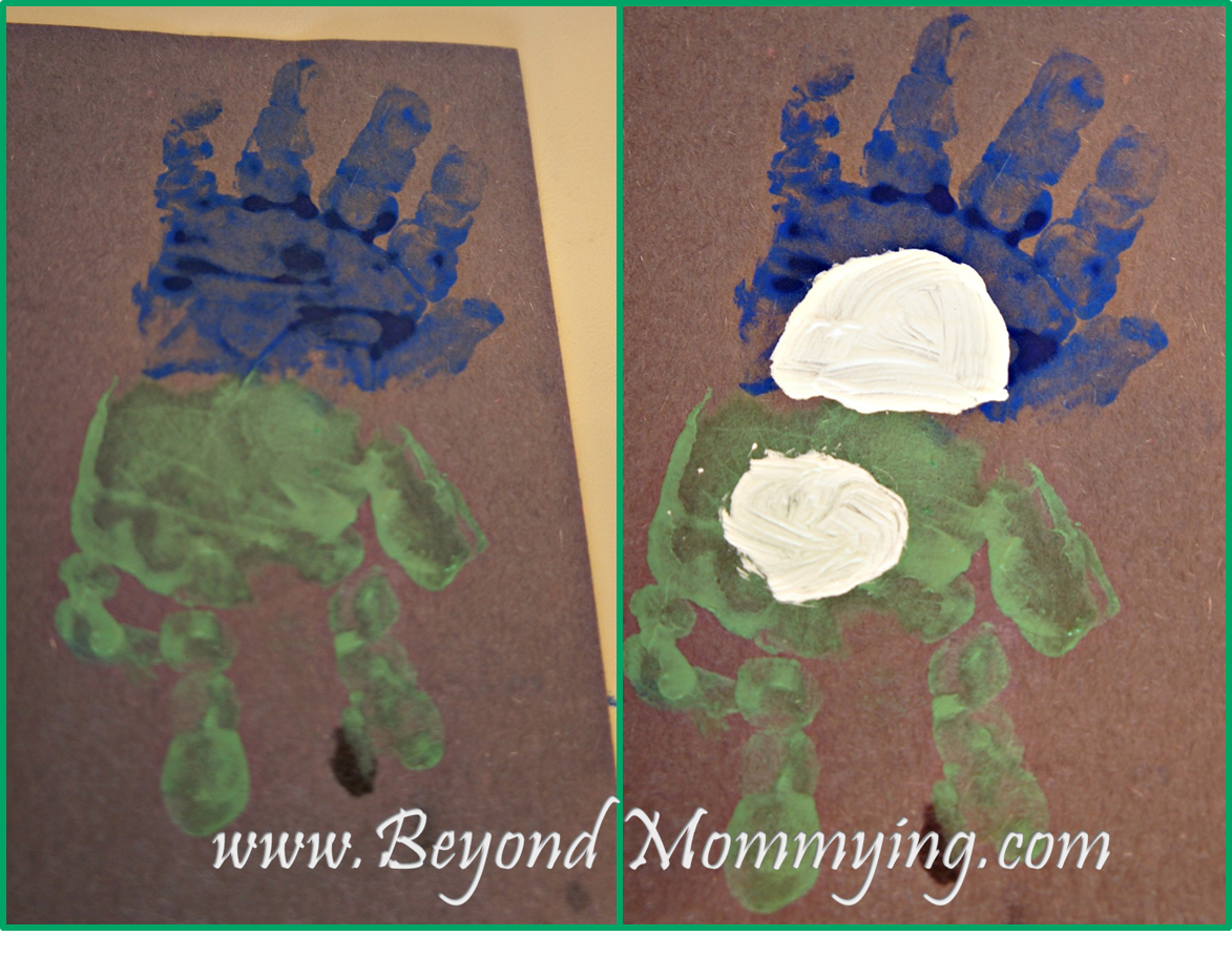 Dr. Seuss Hand Print Craft, Thing 1 and Thing 2