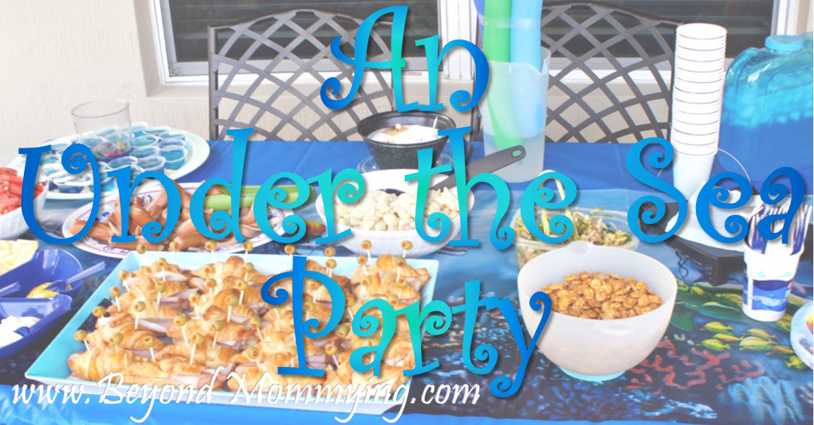 An Under the Sea Party menu