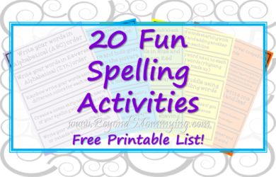 20 fun spelling activities to let kids be creative and active while learning.