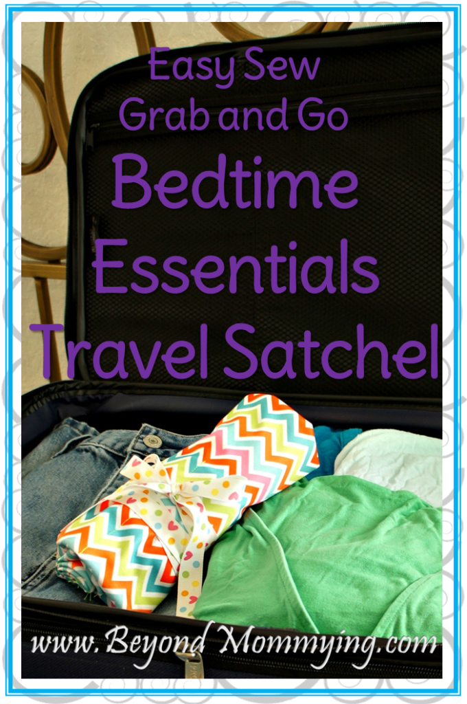 Easy Sew Bedtime Essentials Travel Satchel: Keep all your nighttime needs handy when traveling, simply fill with your before bed beauty items and throw it in your suitcase. When you arrive at your destination, simply unroll your satchel and you'll be ready for bed in not time. No need to search through your suitcases and large toiletries bags for the things you need at bedtime. 