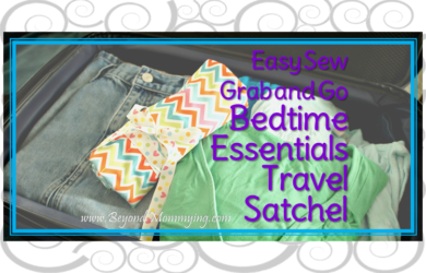 Easy Sew Bedtime Necessities Travel Satchel: Keep all your nighttime needs handy when traveling, simply fill with your before bed beauty items and throw it in your suitcase. When you arrive at your destination, simply unroll your satchel and you'll be ready for bed in not time. No need to search through your suitcases and large toiletries bags for the things you need at bedtime.