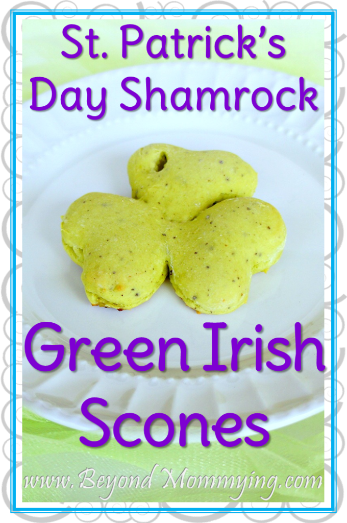 Green Irish Scones made from kiwi fruit for St. Patrick's Day or any time you want a twist on a classic Irish Fruit Scone