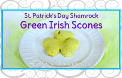 Green Irish Scones made from kiwi fruit for St. Patrick's Day or any time you want a twist on a classic Irish Fruit Scone