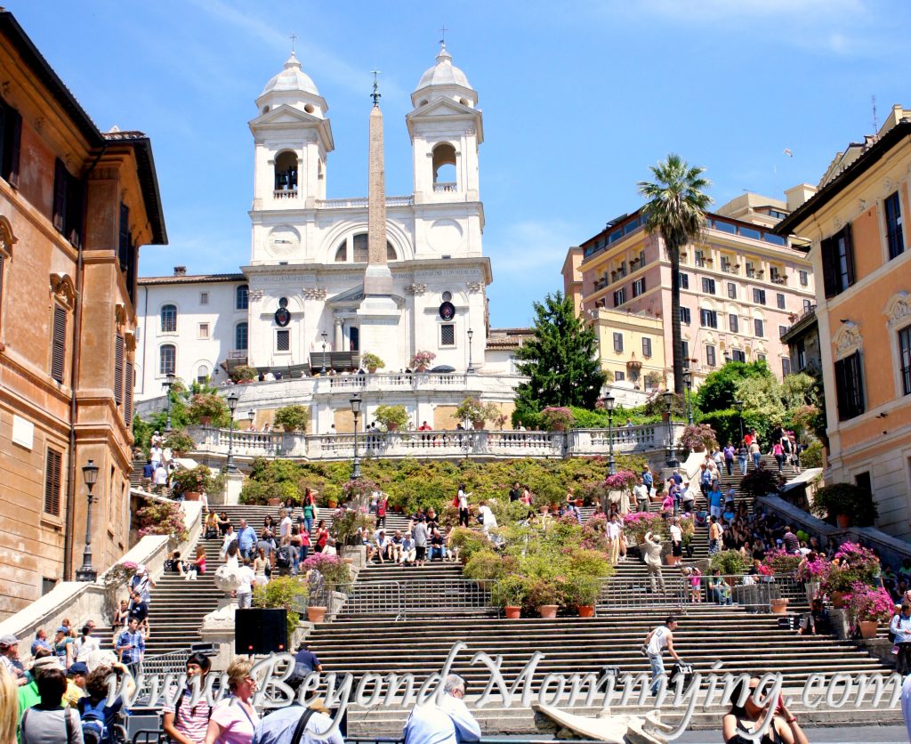 Traveling to Rome with Kids: visiting the Spanish Steps