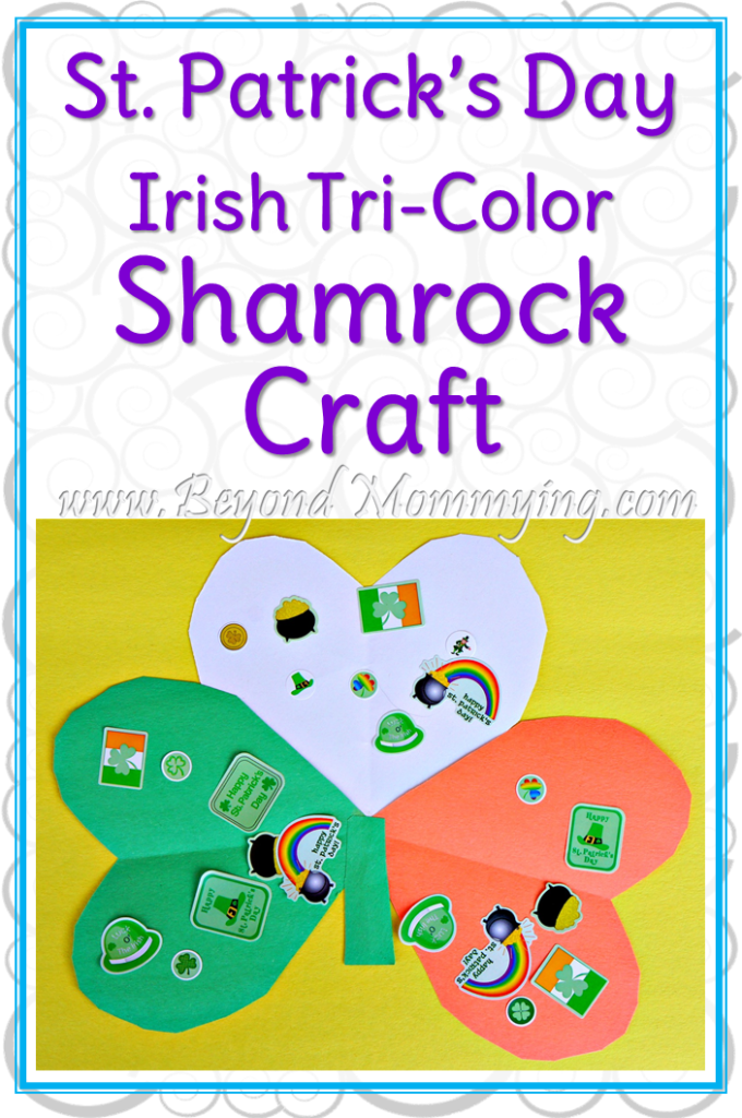 Tri-Color Shamrock Craft: the perfect simple St. Patrick's Day craft for kids to help celebrate the Irish holiday and learn about Ireland