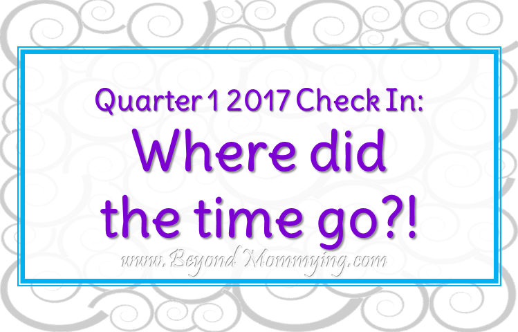 Beyond Mommying's 1st quarter, 2017 check in. Where did we grow, where have we failed?