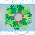 Simple and cute handprint wreath paper craft. Easy enough for older kids to make on their own, it's the perfect family heirloom holiday decoration.